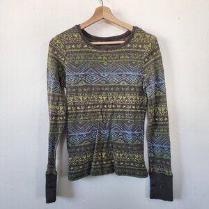 Y2K Arizona Thermal Thumb Hole Shirt Womens Juniors Large